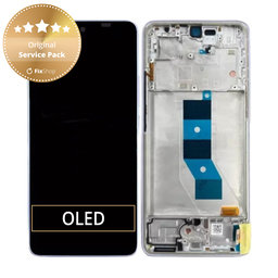 Xiaomi Poco M7 Pro 5G - LCD Display + Touchscreen Front Glas + Rahmen (Purple) - 5600080O17P00 Genuine Service Pack