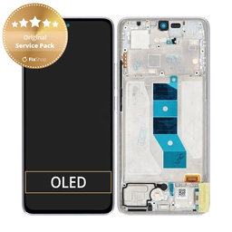 Xiaomi Redmi Note 14 5G 24094RAD4G - LCD Display + Touchscreen Front Glas + Rahmen (Lavender Purple) - 56001900O1700 Genuine Service Pack