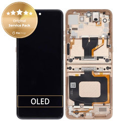 Motorola Razr 60 Ultra - LCD Display + Touchscreen Front Glas + Rahmen (Mountain Trail) - 5D68C29812 Genuine Service Pack