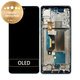Motorola Edge 60 Fusion - LCD Display + Touchscreen Front Glas + Rahmen (Amazonite) - 5D68C29879 Genuine Service Pack