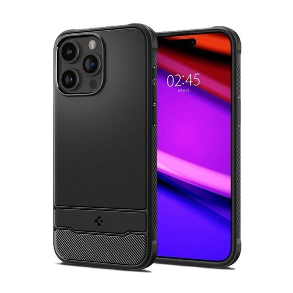 Spigen - Hülle Rugged Armor MagSafe für iPhone 15 Pro Max, Matte Black