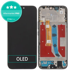 Honor 400 Lite - LCD Display + Touchscreen Front Glas + Rahmen (Velvet Black) OLED