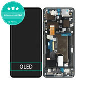 Motorola Edge 50 Ultra - LCD Display + Touchscreen Front Glas + Rahmen (Forest Grey) OLED