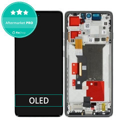 Motorola Edge 60 Pro - LCD Display + Touchscreen Front Glas + Rahmen (Shadow) OLED