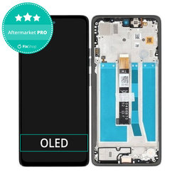 Motorola Moto G75 5G XT2437-2 - LCD Display + Touchscreen Front Glas + Rahmen (Black) TFT