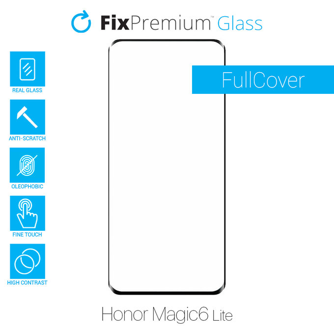 FixPremium FullCover Glass - Gehärtetes Glas für Honor Magic6 Lite