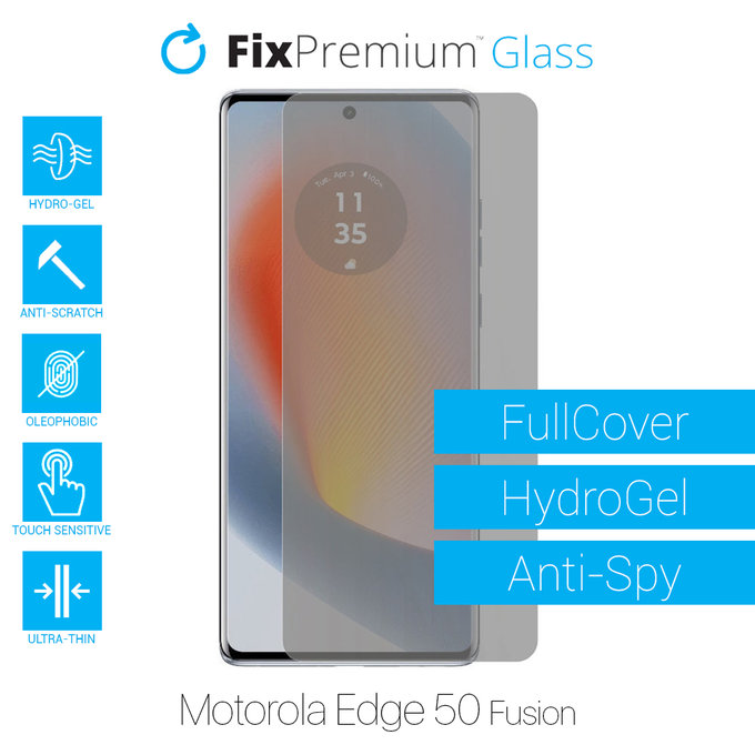 FixPremium HydroGel Anti-Spy - Displayschutzfolie für Motorola Edge 50 Fusion