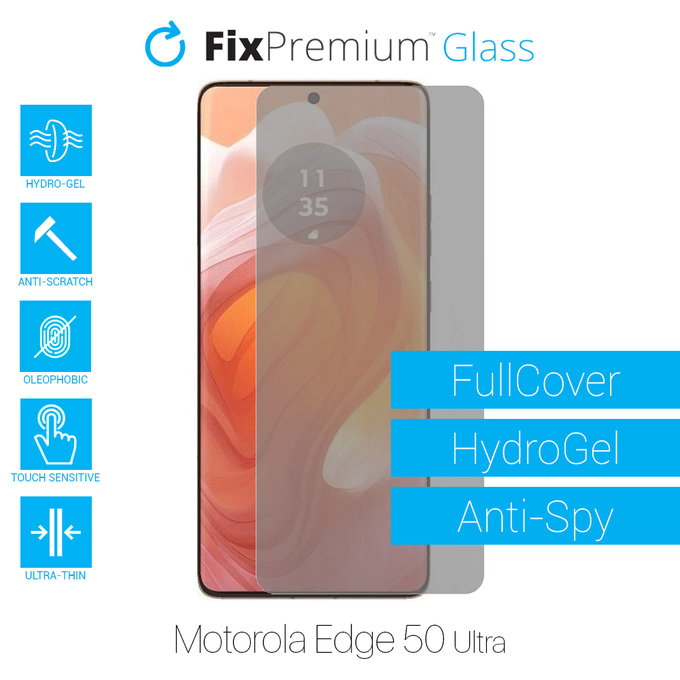 FixPremium HydroGel Anti-Spy - Displayschutzfolie für Motorola Edge 50 Ultra