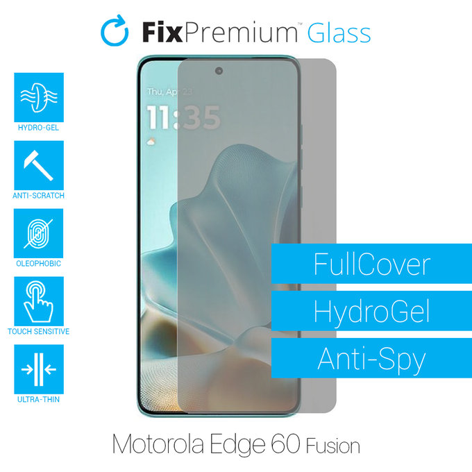 FixPremium HydroGel Anti-Spy - Displayschutzfolie für Motorola Edge 60 Fusion