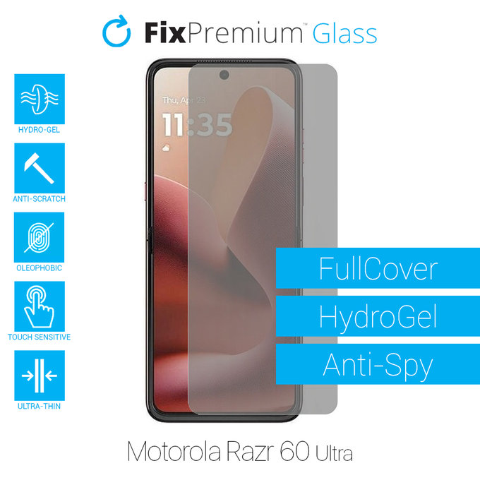 FixPremium HydroGel Anti-Spy - Displayschutzfolie für Motorola Razr 60 Ultra