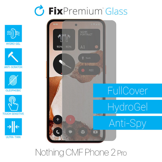 FixPremium HydroGel Anti-Spy - Displayschutzfolie für Nothing CMF Phone 2 Pro