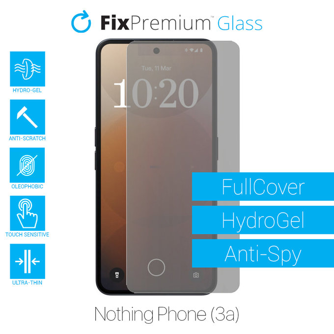 FixPremium HydroGel Anti-Spy - Displayschutzfolie für Nothing Phone (3a)