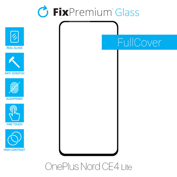 FixPremium FullCover Glass - Gehärtetes Glas für OnePlus Nord CE4 Lite