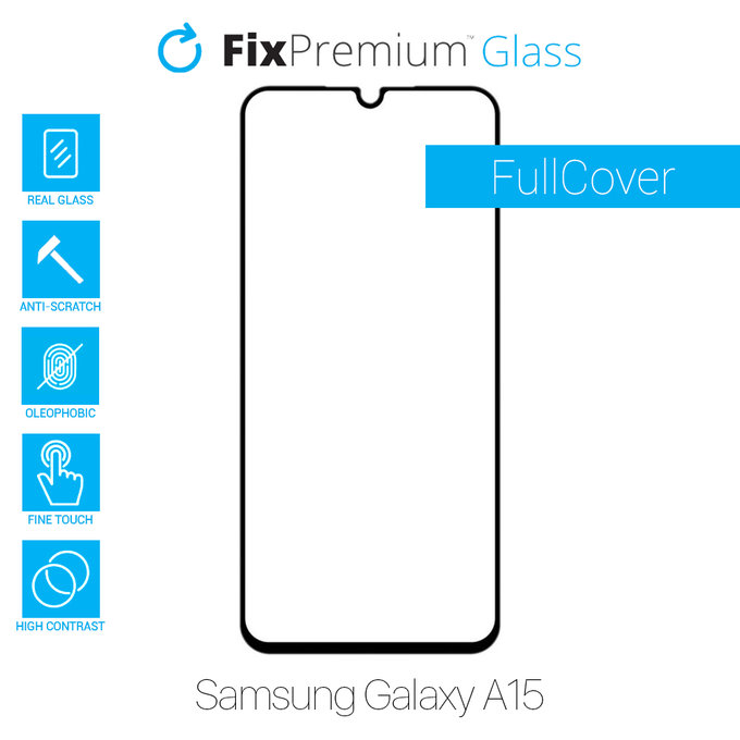FixPremium FullCover Glass - Gehärtetes Glas für Samsung Galaxy A15
