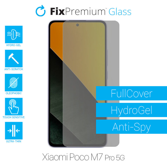 FixPremium HydroGel Anti-Spy - Displayschutzfolie für Xiaomi Poco M7 Pro 5G