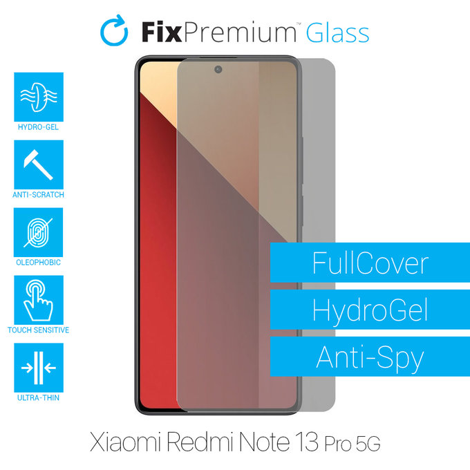 FixPremium HydroGel Anti-Spy - Displayschutzfolie für Xiaomi Redmi Note 13 Pro 5G 2312DRA50C