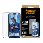 UWF Panzerglas mit Applikator für iPhone 17/16 Pro, Schwarz, PanzerGlass