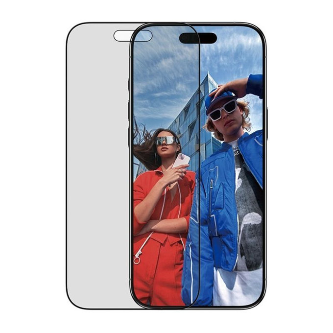 PanzerGlass - UWF 2-Way Privacy Tempered Glass mit Applikator für iPhone 17 Air, Schwarz