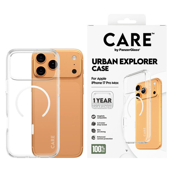 Hülle Urban Explorer mit MagSafe für iPhone 17 Pro Max, weiß, PanzerGlass