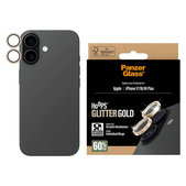 Kameralinsenschutz Hoops für iPhone 17/16 Plus/16, Glitter Gold, PanzerGlass