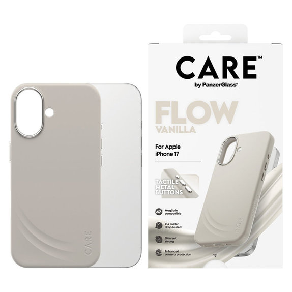 FLOW Hülle mit MagSafe für iPhone 17, Vanilla, CARE