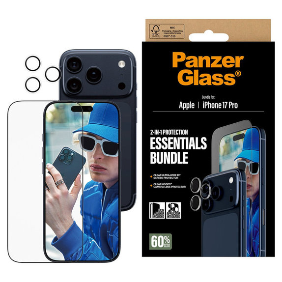 Bundle Essentials 2-in-1 für iPhone 17 Pro, PanzerGlass