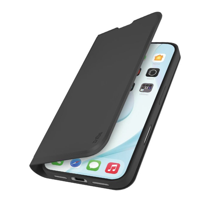 SBS - Book Wallet Smooth Case für iPhone 17, Schwarz