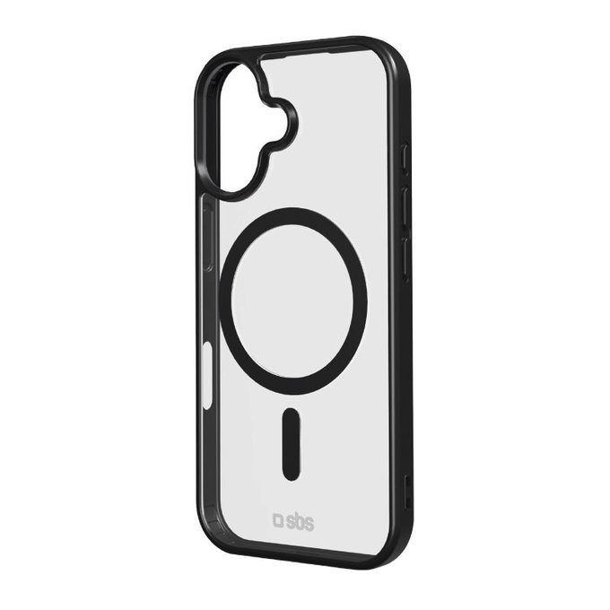 SBS - Mag Frame Case kompatibel mit MagSafe für iPhone 17, Schwarz