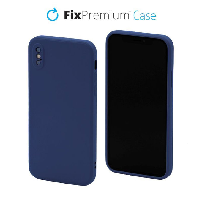 FixPremium - Silikonhülle für iPhone X und XS, blau
