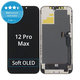 Display Soft OLED für iPhone 12 Pro Max, Touchscreen-Glas mit Rahmen, DIAGNOSTIC