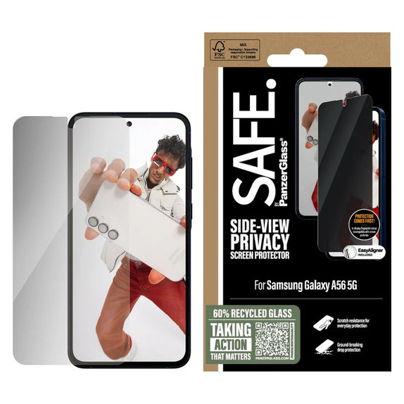 Panzerglas UWF Privacy für Samsung Galaxy A56 5G, Schwarz, SAFE by PanzerGlass