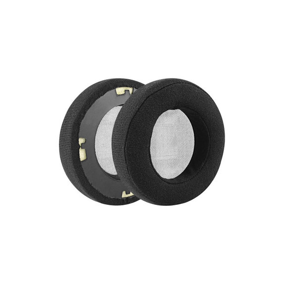 Ersatz-Ohrpolster für AKG K701, K702, Q701, Q702, K601, K612, K712, Schaumstoff + Velours, Schwarz, 1 Paar