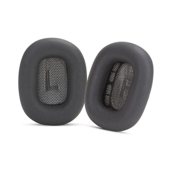 Ersatz-Ohrpolster für Apple AirPods Max, Memory-Schaumstoff + Leder, Schwarz, 1 Paar