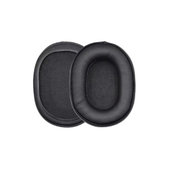 Ersatz-Ohrpolster für Audio-Technica ATH-MSR7, ATH-M50x, Memory-Schaumstoff + Leder, Schwarz, 1 Paar