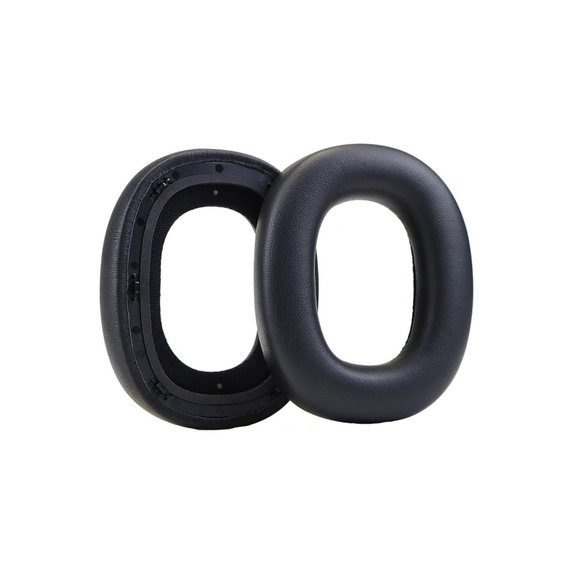 Ersatz-Ohrpolster für Bowers & Wilkins PX8, PX7S2, Memory-Schaumstoff + PU-Leder, Schwarz, 1 Paar