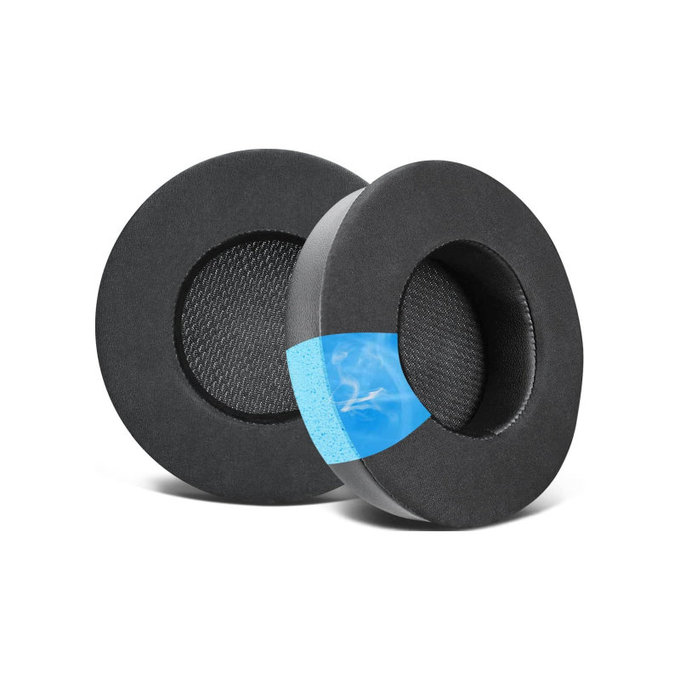 Ersatz-Ohrpolster für Corsair Virtuoso RGB, Memory-Schaumstoff + Textil, Schwarz, Kühlgel, 1 Paar