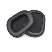 Ersatz-Ohrpolster für Logitech G633 Artemis, G933 Artemis, Memory-Schaumstoff + PU-Leder, Schwarz, 1 Paar