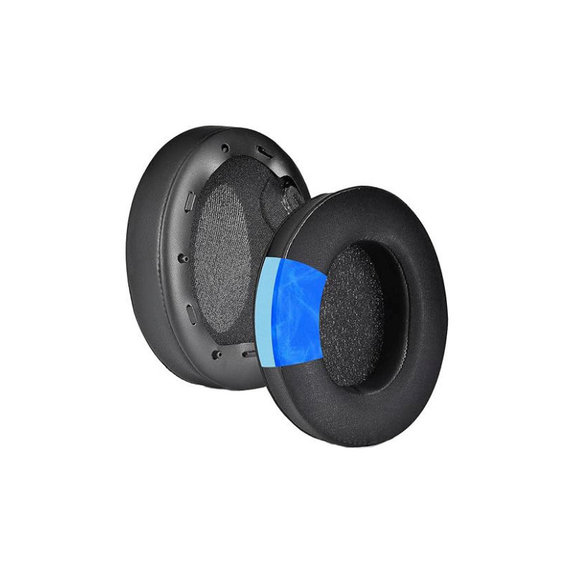 Ersatz-Ohrpolster für Sony WH-1000XM4, Memory-Schaumstoff + Textil + Leder, Schwarz, Kühlgel, 1 Paar