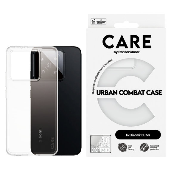 Hülle Urban Combat für Xiaomi 15C 5G, Transparent, PanzerGlass
