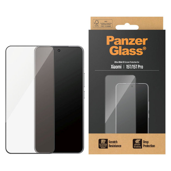 UWF Panzerglas für Xiaomi 15T/15T Pro, Schwarz, PanzerGlass