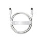 USB-C-Kabel, 60 W, Racing, 2 m, Silberweiß, empower