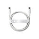 USB-C-Kabel, 240 W, Racing, 2 m, Silberweiß, empower