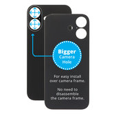 Apple iPhone 17 - Backcover Glas Vergrössertes Ringloch für die Kamera (Black)