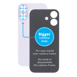 Apple iPhone 17 - Backcover Glas Vergrössertes Ringloch für die Kamera (Lavender)