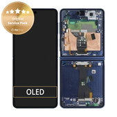 Samsung Galaxy Z Flip 7 F766B - LCD Display + Touchscreen Front Glas + Rahmen (Blue Shadow) - GH82-37581A Genuine Service Pack