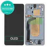 Samsung Galaxy S25 Edge - LCD Display + Touchscreen Front Glas + Rahmen (Titanium Silver) OLED