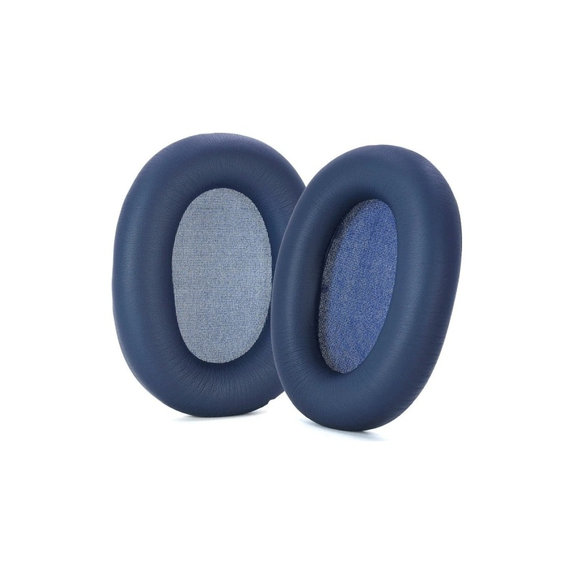 Ersatz-Ohrpolster für Sony WH-1000XM6, Memory-Schaumstoff + PU-Leder, Blau, 1 Paar