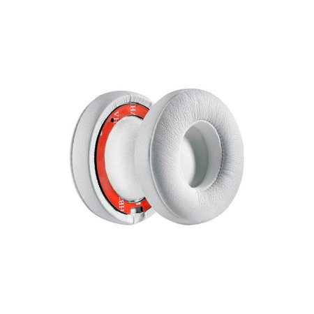 Ersatz-Ohrpolster für Beats Solo 4, Memory-Schaumstoff + PU-Leder, Weiß, 1 Paar