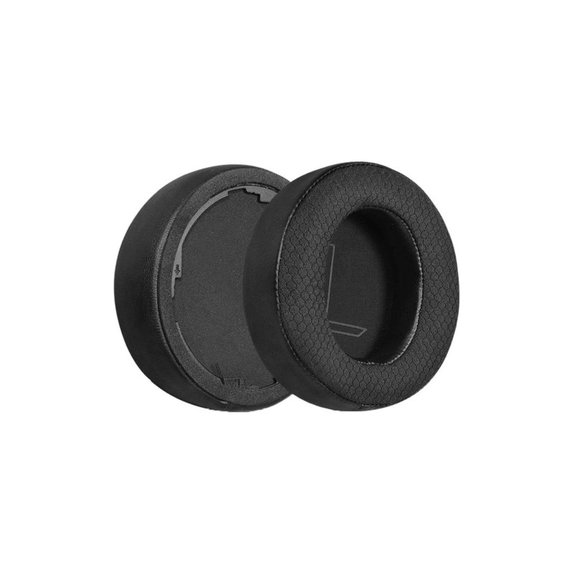 Ersatz-Ohrpolster für Dell Alienware AW510H und AW310H, Memory-Schaumstoff + PU-Leder + Textil, Schwarz, 1 Paar