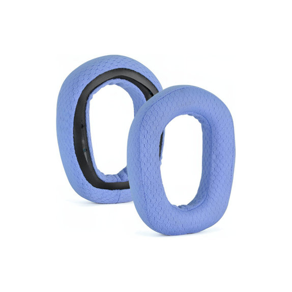 Ersatz-Ohrpolster für Logitech G435, Memory-Schaumstoff + Textil, Blau, 1 Paar